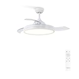 CREATE / WIND CLEAR/Ventilador de techo con luz blanco con mando / 40W, Ø108...