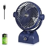 Wastou Ventilador de Mesa, Ventilador de Escritorio Recargable por USB,...